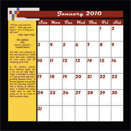 Jan 2010 calendar page